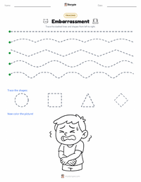 Embarrassment printable worksheet preview