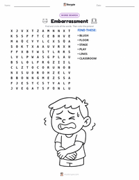 Embarrassment printable worksheet preview