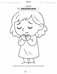 Schüchternheit Malvorlage für Kinder