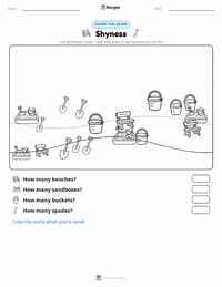 Shyness printable worksheet preview
