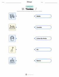 Folha de atividades imprimível Timidez para crianças