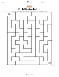 Schüchternheit druckbare Arbeitsblatt Vorschau