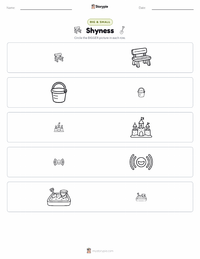 Shyness printable worksheet preview
