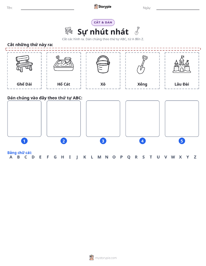 Cắt & Dán Chữ Cái