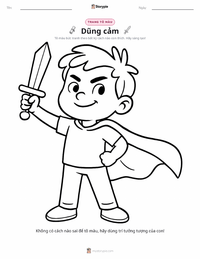 Trang tô màu Lòng dũng cảm cho trẻ em
