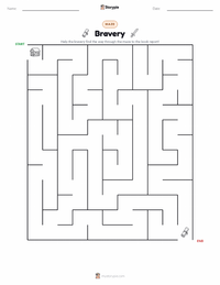 Bravery printable worksheet preview