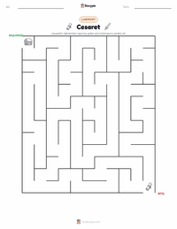 Cesaret yazdırılabilir çalışma sayfası önizlemesi