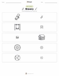 Bravery printable worksheet preview