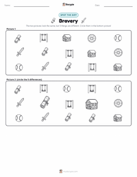 Bravery printable worksheet preview