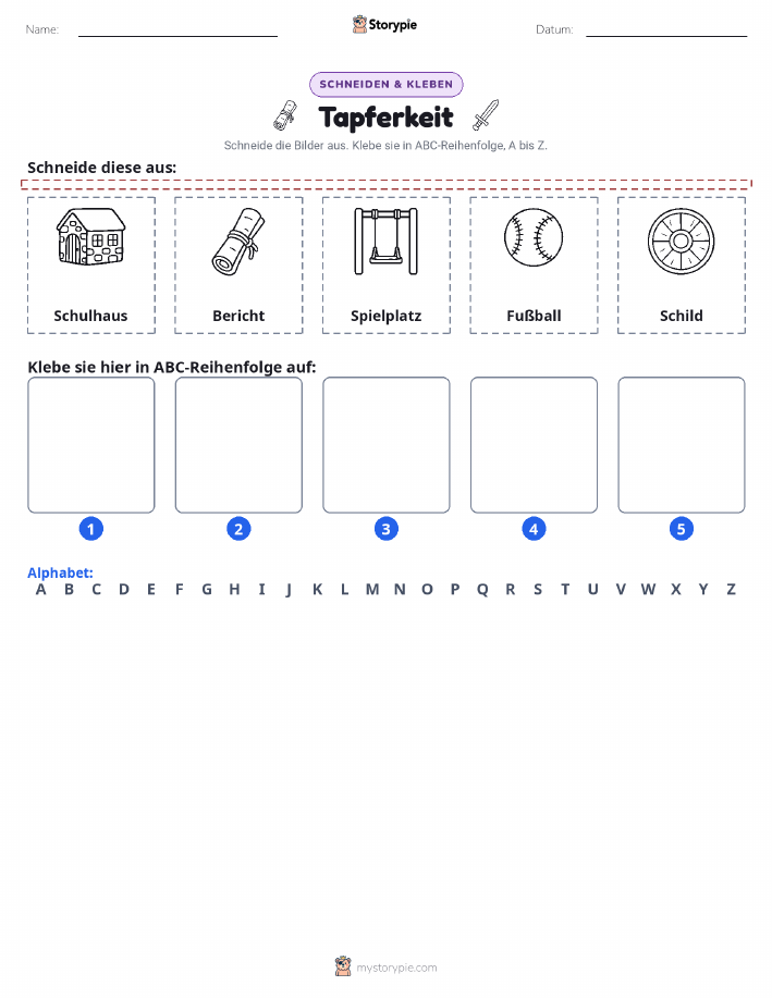Schneiden & Einfügen Alphabet