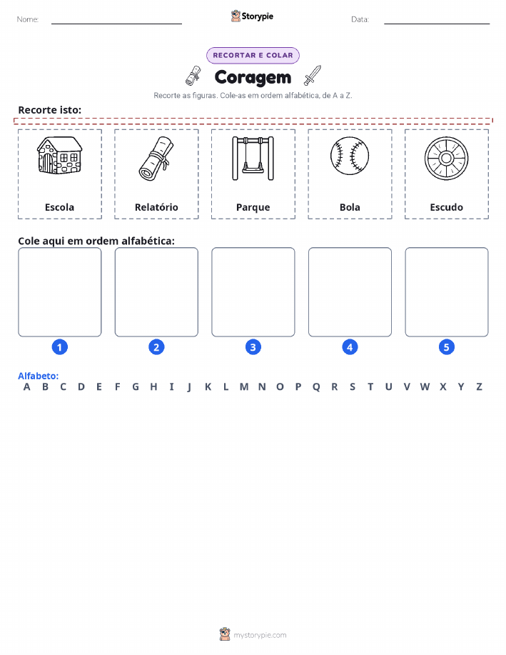 Recortar & Colar Alfabeto