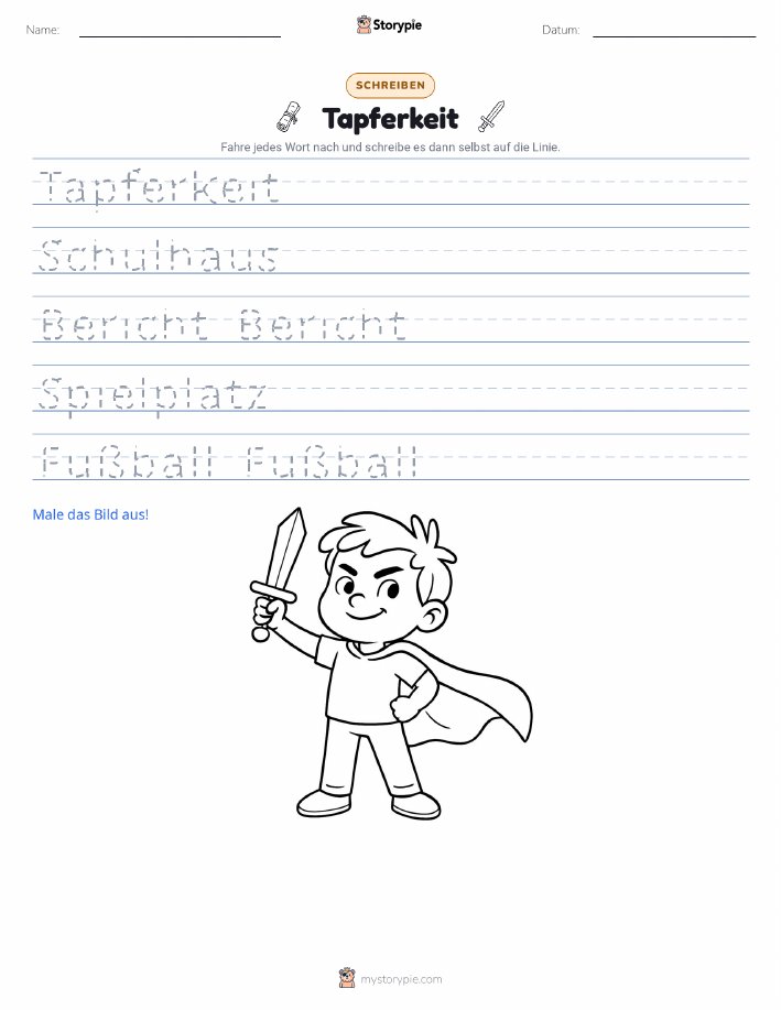 Schreibübung