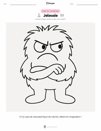 Page de coloriage Jalousie pour les enfants
