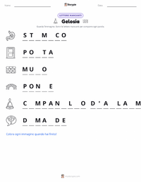 Anteprima della scheda stampabile di Gelosia