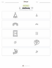 Jealousy printable worksheet preview