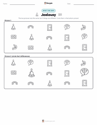 Jealousy printable worksheet preview