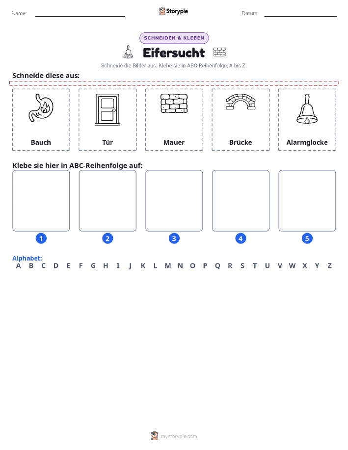 Schneiden & Einfügen Alphabet