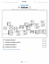 Aperçu de la feuille de travail imprimable Solitude