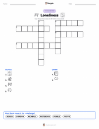 Loneliness printable worksheet preview