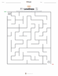 Loneliness printable worksheet preview