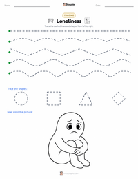 Loneliness printable worksheet preview