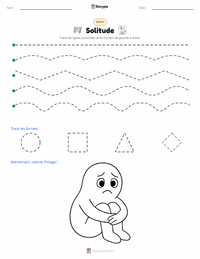 Aperçu de la feuille de travail imprimable Solitude
