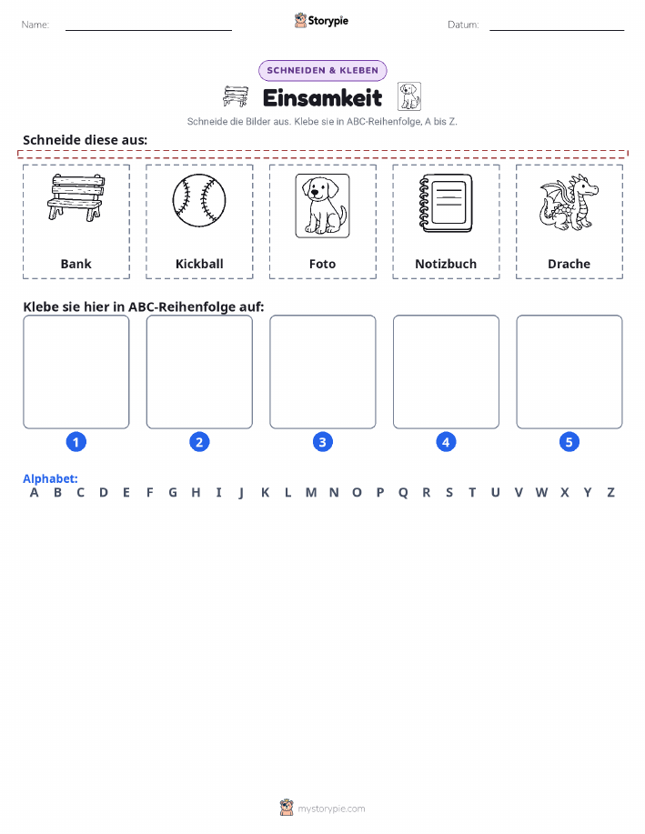 Schneiden & Einfügen Alphabet