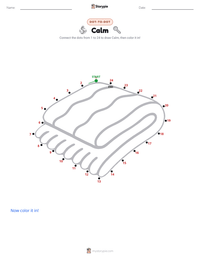 Calm printable worksheet preview