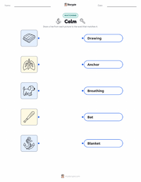 Calm printable worksheet for kids