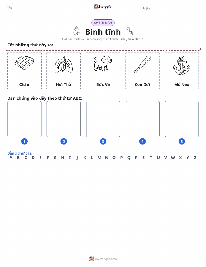 Cắt & Dán Chữ Cái