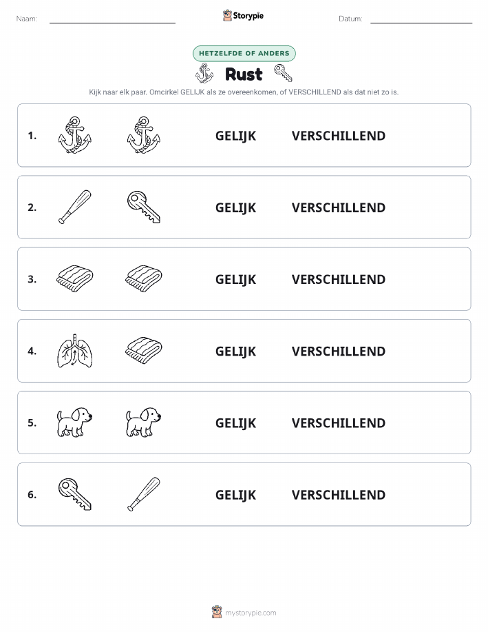 Zelfde of Verschillend