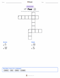 Fear printable worksheet preview