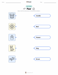 Fear printable worksheet for kids