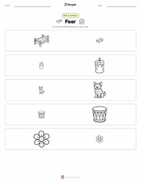 Fear printable worksheet preview
