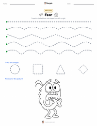 Fear printable worksheet preview