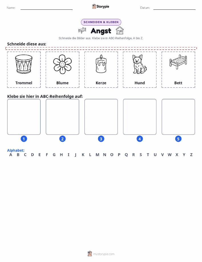 Schneiden & Einfügen Alphabet