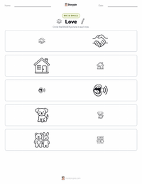 Love printable worksheet preview
