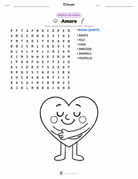 Anteprima della scheda stampabile di Amore