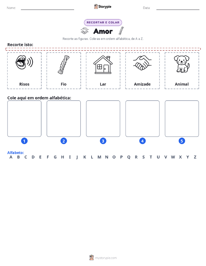 Recortar & Colar Alfabeto