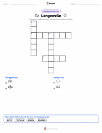 Langeweile druckbare Arbeitsblatt Vorschau