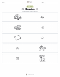 Boredom printable worksheet preview