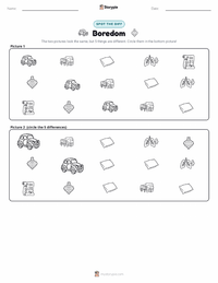 Boredom printable worksheet preview