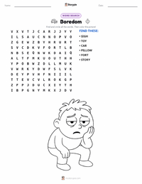Boredom printable worksheet preview