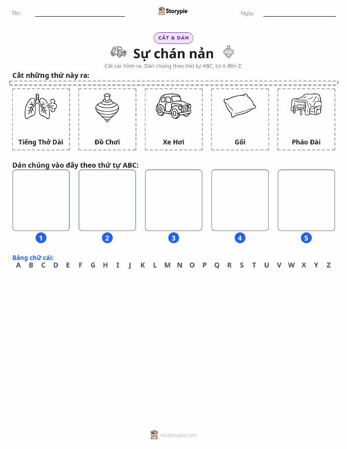 Cắt & Dán Chữ Cái