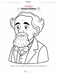 Trang tô màu Charles Dickens cho trẻ em