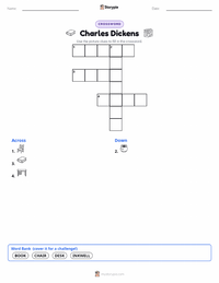 Charles Dickens printable worksheet preview