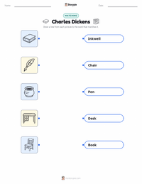 Charles Dickens printable worksheet for kids