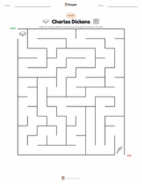 Charles Dickens printable worksheet preview