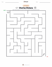 Aperçu de la feuille de travail imprimable Charles Dickens