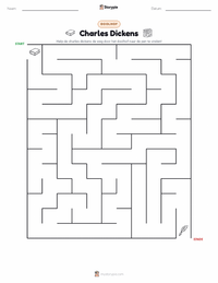 Charles Dickens afdrukbare werkblad voorbeeld